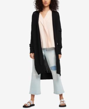 Dkny Long Open-front Cardigan, Created For Macy's