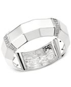 Inc International Concepts Silver-tone Pave Hinged Bracelet, Only At Macy's