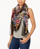 Inc International Concepts Oversized Beaded Floral Scarf, Created For Macy's