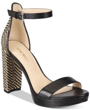 Nine West Dempsey Two-piece Platform Sandals Women's Shoes