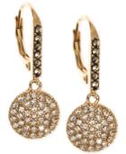 Judith Jack Gold-plated Sterling Silver Crystal Disc Drop Earrings