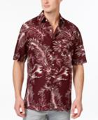 Tasso Elba Leaf Print Short-sleeve Shirt, Only At Macy's