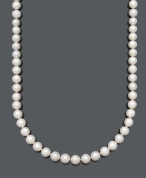 "belle De Mer Pearl Necklace, 22"" 14k Gold Aa+ Cultured Freshwater Pearl Strand (11-12mm)"