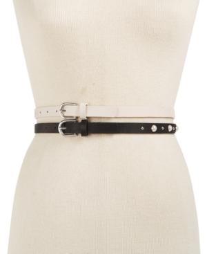 I.n.c. 2-for-1 Imitation Pearl & Smooth Belts, Created For Macy's