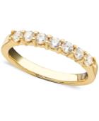 Diamond Ring, 14k Gold Seven Diamond Band (1/2 Ct. T.w.)