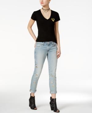 True Religion Cameron Grommet Slim Boyfriend Jeans