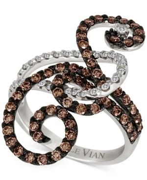 Le Vian Sinous Swirls Diamond Ring (1-1/4 Ct. T.w.) In 14k White Gold
