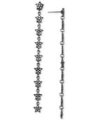 Rachel Rachel Roy Hematite-tone Crystal Star Long Drop Earrings
