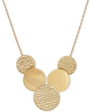 Multi-disc Statement Necklace In 10k Gold