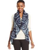 Jpr Ruffled Geometric Intarsia Vest