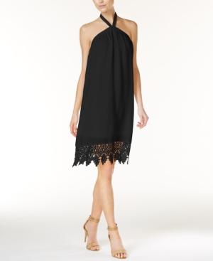 Kensie Lace-trim Halter Dress