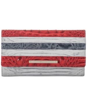 Brahmin Bluestone Habanera Soft Checkbook Wallet