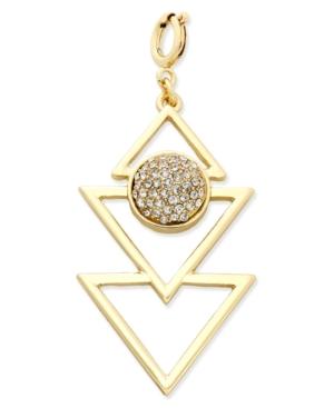 M. Haskell For Inc Gold-tone Geometric Pave Clip-on Pendant, Only At Macy's