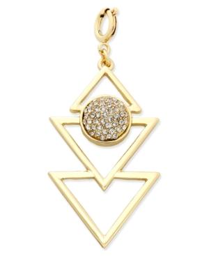 M. Haskell For Inc Gold-tone Geometric Pave Clip-on Pendant, Only At Macy's