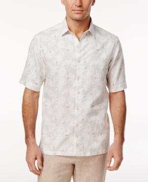 Tasso Elba Men's Leaf And Dot Print Shirt, Created For Macy's