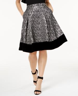 Sb By Sachin & Babi Velvet-trim A-line Skirt, Created For Macy's