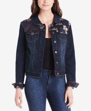 Vintage America Lena Printed Denim Jacket