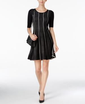 Sandra Darren Petite Fit & Flare Sweater Dress