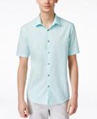 Alfani Men's Big And Tall Texture Short-sleeve Shirt, Only At Macy's