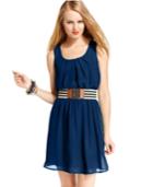 Bcx Juniors' Sleeveless Belted Dress