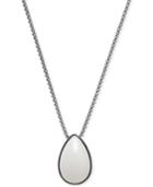 Skagen Silver-tone Sea Glass Short Pendant Necklace
