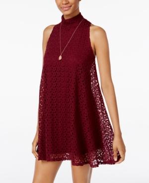 Planet Gold Juniors' Crocheted Shift Dress
