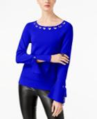 Inc International Concepts Grommet Bell-sleeve Sweater, Created For Macy's