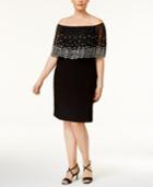 Msk Plus Size Embellished Off-the-shoulder Dress