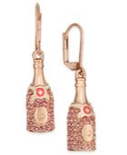Kate Spade New York Rose Gold-tone Crystal Champagne Earrings