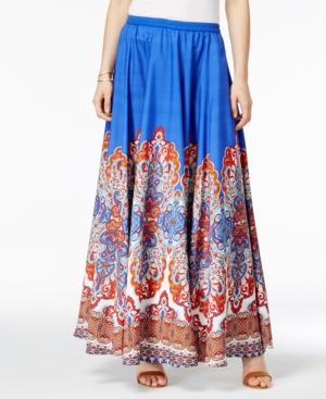 Cupio By Cable & Gauge Damask-print Maxi Skirt