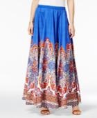 Cupio By Cable & Gauge Damask-print Maxi Skirt
