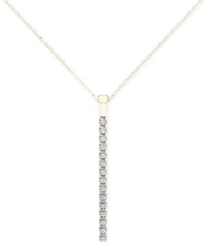 Line Of Love Diamond Pendant Necklace (1/4 Ct. T.w.) In 14k White Gold, Rose Gold Or Gold