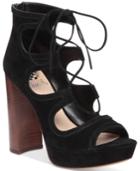 Vince Camuto Kamaye Block-heel Lace-up Sandals Women's Shoes