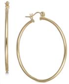 Polished Medium Hoop Earrings In 14k Gold