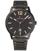 Tommy Hilfiger Men's Black Stainless Steel Bracelet Watch 44mm
