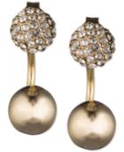 Judith Jack Gold-tone Fireball Front And Back Earrings