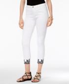 Thalia Sodi Embroidered Skinny Ankle Jeans, Only At Macy's