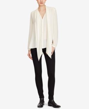 Polo Ralph Lauren Silk Georgette Necktie Blouse