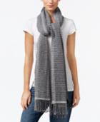 Eileen Fisher Fringe-trim Basketweave Scarf