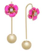 Kate Spade New York Gold-tone Pave & Imitation Pearl Ear Threader Earrings