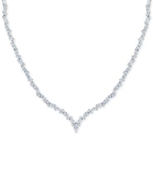 Arabella Swarovski Zironcia 18 Collar Necklace In Sterling Silver