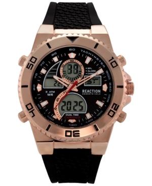 Kenneth Cole Reaction Men's Analog-digital Chronograph Black Silicone Strap Watch 46mm