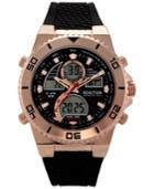 Kenneth Cole Reaction Men's Analog-digital Chronograph Black Silicone Strap Watch 46mm