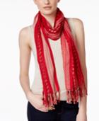 Collection Xiix Striped Open Weave Scarf