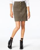 Maison Jules Button-front Knit Pencil Skirt, Created For Macy's