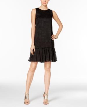Tommy Hilfiger Glitter Ruffled Shift Dress
