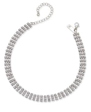 Inc International Concepts Silver-tone Crystal Choker Necklace, Only At Macy's