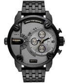 Diesel Men's Chronograph Little Daddy Black Stainless Steel Bracelet Watch 52mm