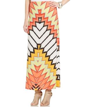 Eci Sunburst-print A-line Maxi Skirt