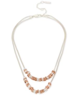Kenneth Cole New York Two-tone Beaded Double Row Necklace